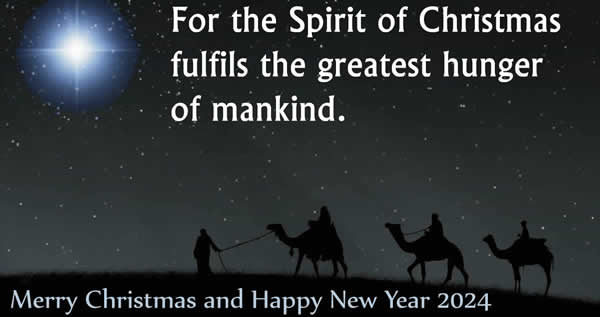 Image with the three kings and the comet with greeting message