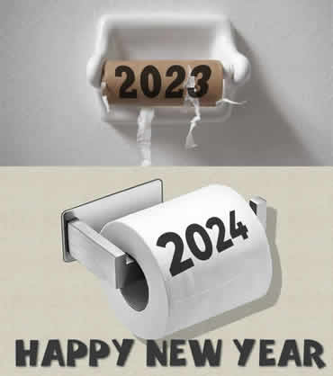 Image with a roll of toilet paper for 2023