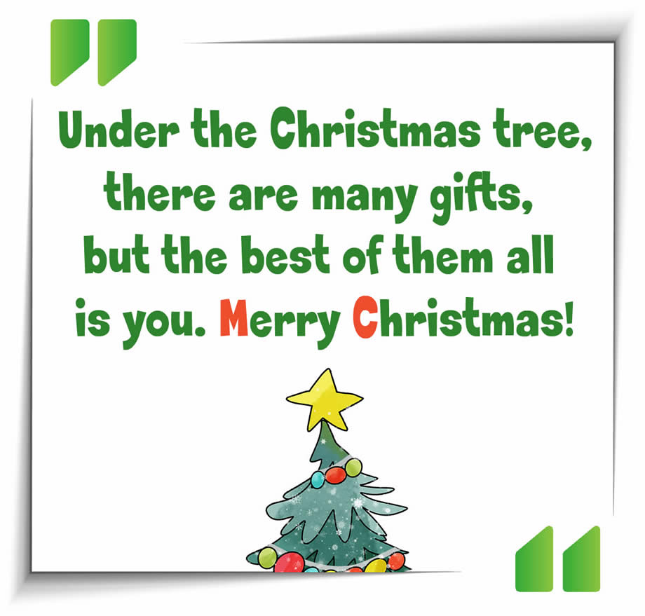 Image with Christmas tree with message for someone you love