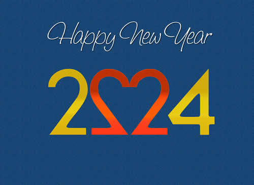 Happy New Year 2023 romantic image with heart