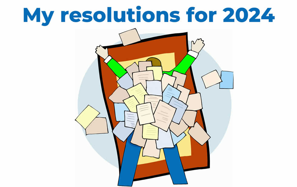 Image with my resolutions and promises of 2024