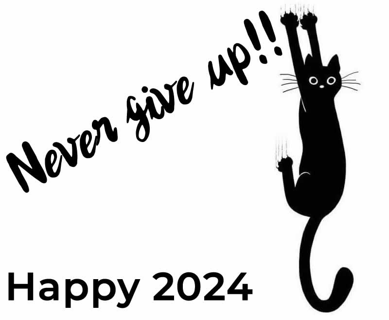 Never give up. Happy 2023