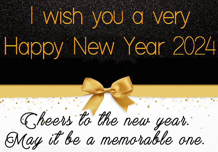greeting card image welcome the new year 2024